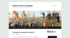 Desktop Screenshot of bulletinhistoirepolitique.org