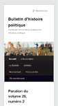 Mobile Screenshot of bulletinhistoirepolitique.org