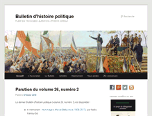 Tablet Screenshot of bulletinhistoirepolitique.org